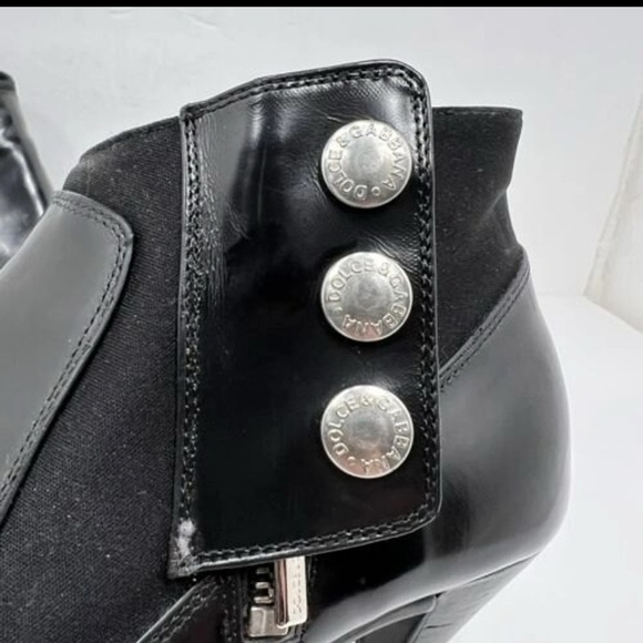 Dolce Gabbana Witchy Patent Leather Heeled Ankle Booties - Picture 6 of 9